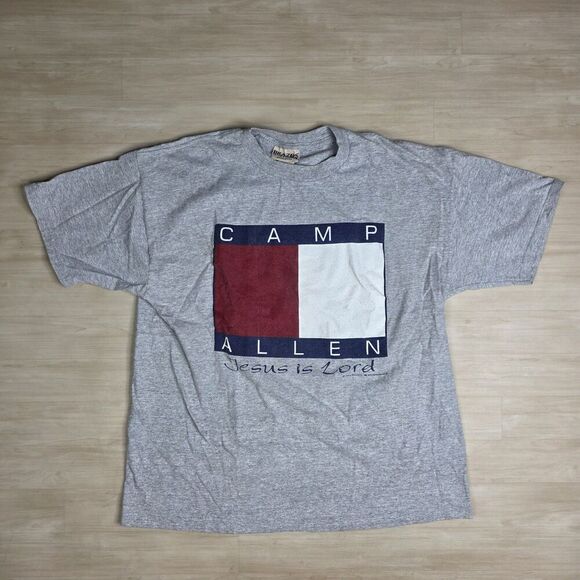 Vintage 1998 Brazos Camp Allen Jesus Is Lord Shirt Tommy Size Large - Picture 1 of 9